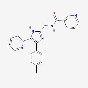 molecular formula C22H19N5O B5355943 N-{[4-(4-methylphenyl)-5-pyridin-2-yl-1H-imidazol-2-yl]methyl}nicotinamide 
