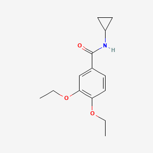 molecular formula C14H19NO3 B5356014 N-cyclopropyl-3,4-diethoxybenzamide 