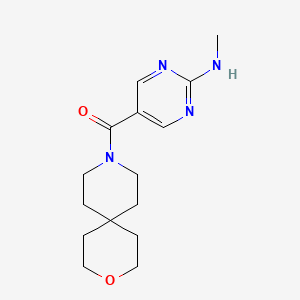 molecular formula C15H22N4O2 B5356156 N-methyl-5-(3-oxa-9-azaspiro[5.5]undec-9-ylcarbonyl)pyrimidin-2-amine 
