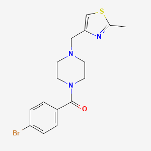 molecular formula C16H18BrN3OS B5356162 1-(4-bromobenzoyl)-4-[(2-methyl-1,3-thiazol-4-yl)methyl]piperazine 