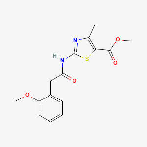 molecular formula C15H16N2O4S B5356167 METHYL 2-{[2-(2-METHOXYPHENYL)ACETYL]AMINO}-4-METHYL-1,3-THIAZOLE-5-CARBOXYLATE 