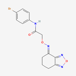 molecular formula C14H13BrN4O3 B5356191 N-(4-bromophenyl)-2-{[(4E)-6,7-dihydro-2,1,3-benzoxadiazol-4(5H)-ylideneamino]oxy}acetamide 