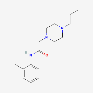 molecular formula C16H25N3O B5356217 N-(2-methylphenyl)-2-(4-propylpiperazin-1-yl)acetamide 