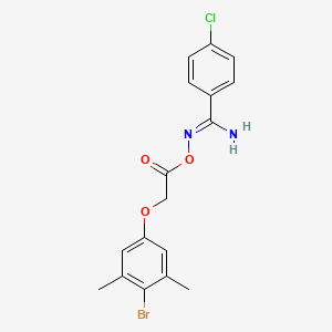 molecular formula C17H16BrClN2O3 B5356235 N'-{[(4-bromo-3,5-dimethylphenoxy)acetyl]oxy}-4-chlorobenzenecarboximidamide 