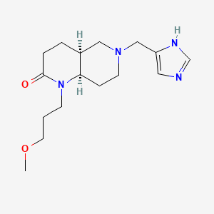 molecular formula C16H26N4O2 B5356247 (4aS*,8aR*)-6-(1H-imidazol-4-ylmethyl)-1-(3-methoxypropyl)octahydro-1,6-naphthyridin-2(1H)-one 