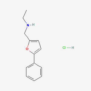 molecular formula C13H16ClNO B5356274 N-[(5-phenylfuran-2-yl)methyl]ethanamine;hydrochloride 