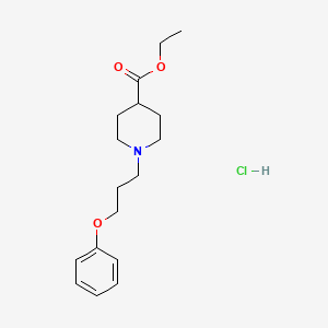 molecular formula C17H26ClNO3 B5356283 Ethyl 1-(3-phenoxypropyl)piperidine-4-carboxylate;hydrochloride 