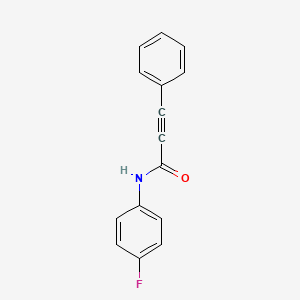 molecular formula C15H10FNO B5356368 N-(4-fluorophenyl)-3-phenylprop-2-ynamide 