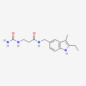 molecular formula C16H22N4O2 B5356433 3-[(aminocarbonyl)amino]-N-[(2-ethyl-3-methyl-1H-indol-5-yl)methyl]propanamide 