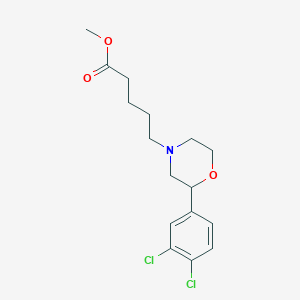 molecular formula C16H21Cl2NO3 B5356562 methyl 5-[2-(3,4-dichlorophenyl)morpholin-4-yl]pentanoate 