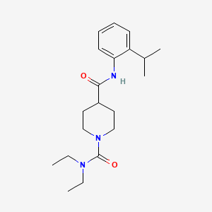 molecular formula C20H31N3O2 B5356711 N1,N1-DIETHYL-N4-[2-(PROPAN-2-YL)PHENYL]PIPERIDINE-1,4-DICARBOXAMIDE 