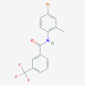 molecular formula C15H11BrF3NO B5356925 N-(4-bromo-2-methylphenyl)-3-(trifluoromethyl)benzamide 