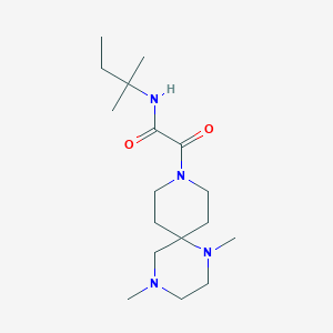 molecular formula C17H32N4O2 B5356944 N-(1,1-dimethylpropyl)-2-(1,4-dimethyl-1,4,9-triazaspiro[5.5]undec-9-yl)-2-oxoacetamide 