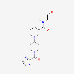 molecular formula C19H31N5O3 B5356951 N-(2-methoxyethyl)-1'-[(1-methyl-1H-imidazol-2-yl)carbonyl]-1,4'-bipiperidine-3-carboxamide 