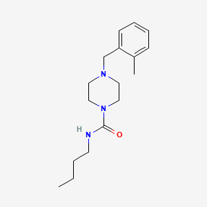 molecular formula C17H27N3O B5357177 N-butyl-4-[(2-methylphenyl)methyl]piperazine-1-carboxamide 
