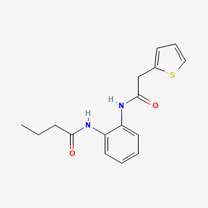 molecular formula C16H18N2O2S B5357222 N-[2-[(2-thiophen-2-ylacetyl)amino]phenyl]butanamide 