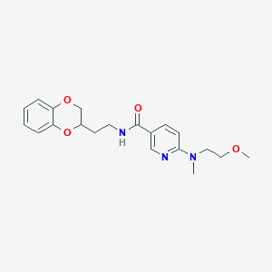 molecular formula C20H25N3O4 B5357223 N-[2-(2,3-dihydro-1,4-benzodioxin-2-yl)ethyl]-6-[(2-methoxyethyl)(methyl)amino]nicotinamide 