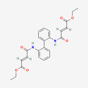 molecular formula C24H24N2O6 B5357234 diethyl 4,4'-(2,2'-biphenyldiyldiimino)bis(4-oxo-2-butenoate) 