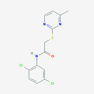 molecular formula C13H11Cl2N3OS B5357265 N-(2,5-DICHLOROPHENYL)-2-[(4-METHYL-2-PYRIMIDINYL)SULFANYL]ACETAMIDE 