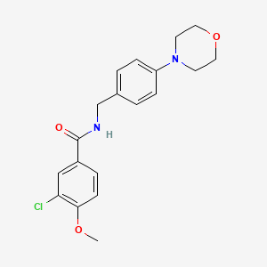 molecular formula C19H21ClN2O3 B5357331 3-chloro-4-methoxy-N-[4-(4-morpholinyl)benzyl]benzamide 