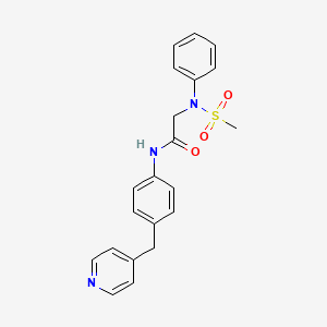 molecular formula C21H21N3O3S B5357359 2-(N-methylsulfonylanilino)-N-[4-(pyridin-4-ylmethyl)phenyl]acetamide 