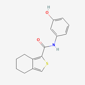 molecular formula C15H15NO2S B5357384 N-(3-hydroxyphenyl)-4,5,6,7-tetrahydro-2-benzothiophene-1-carboxamide 