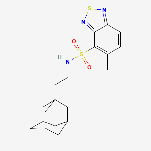molecular formula C19H25N3O2S2 B5357429 N-[2-(ADAMANTAN-1-YL)ETHYL]-5-METHYL-2,1,3-BENZOTHIADIAZOLE-4-SULFONAMIDE 