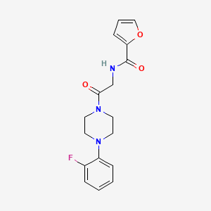 molecular formula C17H18FN3O3 B5357589 N-{2-[4-(2-fluorophenyl)-1-piperazinyl]-2-oxoethyl}-2-furamide 