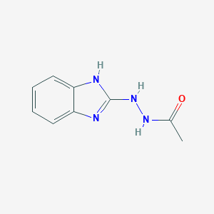 molecular formula C9H10N4O B053576 Acetic acid, 2-(1H-benzimidazol-2-yl)hydrazide (9CI) CAS No. 116577-83-4