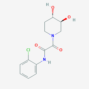 molecular formula C13H15ClN2O4 B5357614 N-(2-chlorophenyl)-2-[(3S,4S)-3,4-dihydroxypiperidin-1-yl]-2-oxoacetamide 