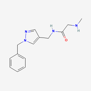 molecular formula C14H18N4O B5357645 N~1~-[(1-benzyl-1H-pyrazol-4-yl)methyl]-N~2~-methylglycinamide 