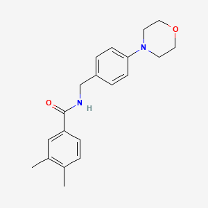 molecular formula C20H24N2O2 B5357652 3,4-dimethyl-N-[(4-morpholin-4-ylphenyl)methyl]benzamide 