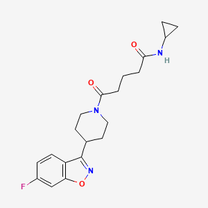 molecular formula C20H24FN3O3 B5357717 N-CYCLOPROPYL-5-[4-(6-FLUORO-1,2-BENZISOXAZOL-3-YL)PIPERIDINO]-5-OXOPENTANAMIDE 