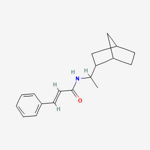 molecular formula C18H23NO B5357746 N-(1-bicyclo[2.2.1]hept-2-ylethyl)-3-phenylacrylamide 
