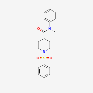 molecular formula C20H24N2O3S B5357754 N-methyl-1-[(4-methylphenyl)sulfonyl]-N-phenyl-4-piperidinecarboxamide 