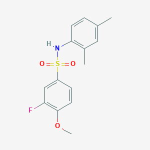 molecular formula C15H16FNO3S B5357795 N-(2,4-dimethylphenyl)-3-fluoro-4-methoxybenzenesulfonamide 
