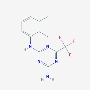 molecular formula C12H12F3N5 B5357802 N-(2,3-dimethylphenyl)-6-(trifluoromethyl)-1,3,5-triazine-2,4-diamine CAS No. 2994-78-7