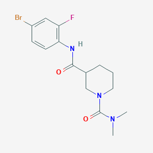 molecular formula C15H19BrFN3O2 B5357810 N~3~-(4-bromo-2-fluorophenyl)-N~1~,N~1~-dimethylpiperidine-1,3-dicarboxamide 