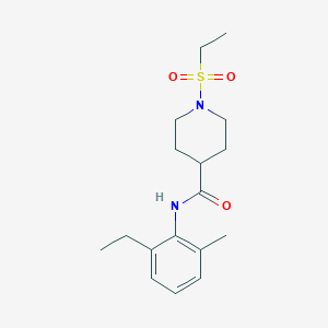 molecular formula C17H26N2O3S B5357923 N-(2-ethyl-6-methylphenyl)-1-(ethylsulfonyl)piperidine-4-carboxamide 