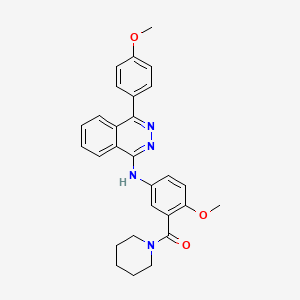 molecular formula C28H28N4O3 B5357930 N-[4-METHOXY-3-(PIPERIDINE-1-CARBONYL)PHENYL]-4-(4-METHOXYPHENYL)PHTHALAZIN-1-AMINE 