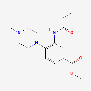 molecular formula C16H23N3O3 B5357952 Methyl 4-(4-methylpiperazin-1-yl)-3-(propanoylamino)benzoate 