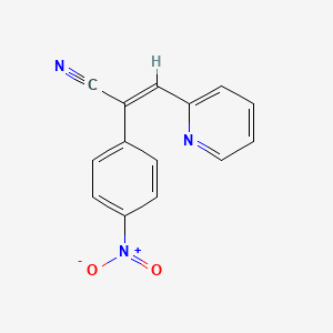 molecular formula C14H9N3O2 B5357980 (E)-2-(4-nitrophenyl)-3-pyridin-2-ylprop-2-enenitrile 