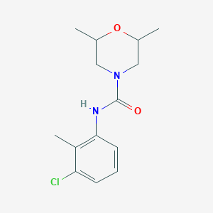 molecular formula C14H19ClN2O2 B5357983 N-(3-chloro-2-methylphenyl)-2,6-dimethylmorpholine-4-carboxamide 