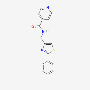 molecular formula C17H15N3OS B5358012 N-{[2-(4-methylphenyl)-1,3-thiazol-4-yl]methyl}isonicotinamide 