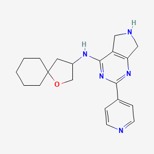 molecular formula C20H25N5O B5358013 N-1-oxaspiro[4.5]dec-3-yl-2-(4-pyridinyl)-6,7-dihydro-5H-pyrrolo[3,4-d]pyrimidin-4-amine 