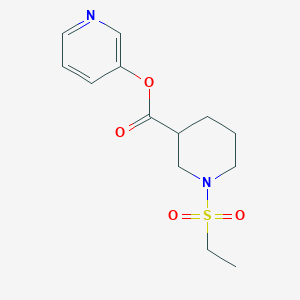 molecular formula C13H18N2O4S B5358026 Pyridin-3-yl 1-ethylsulfonylpiperidine-3-carboxylate 
