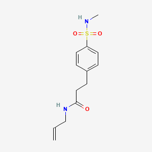 molecular formula C13H18N2O3S B5358106 N-allyl-3-{4-[(methylamino)sulfonyl]phenyl}propanamide 