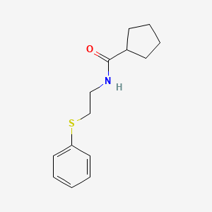 molecular formula C14H19NOS B5358114 N-[2-(phenylthio)ethyl]cyclopentanecarboxamide 