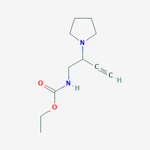 molecular formula C11H18N2O2 B5358181 ethyl [2-(1-pyrrolidinyl)-3-butyn-1-yl]carbamate 