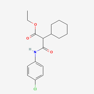 molecular formula C17H22ClNO3 B5358203 Cyclohexaneacetic acid, alpha-[[(4-chlorophenyl)amino]carbonyl]-, ethyl ester 